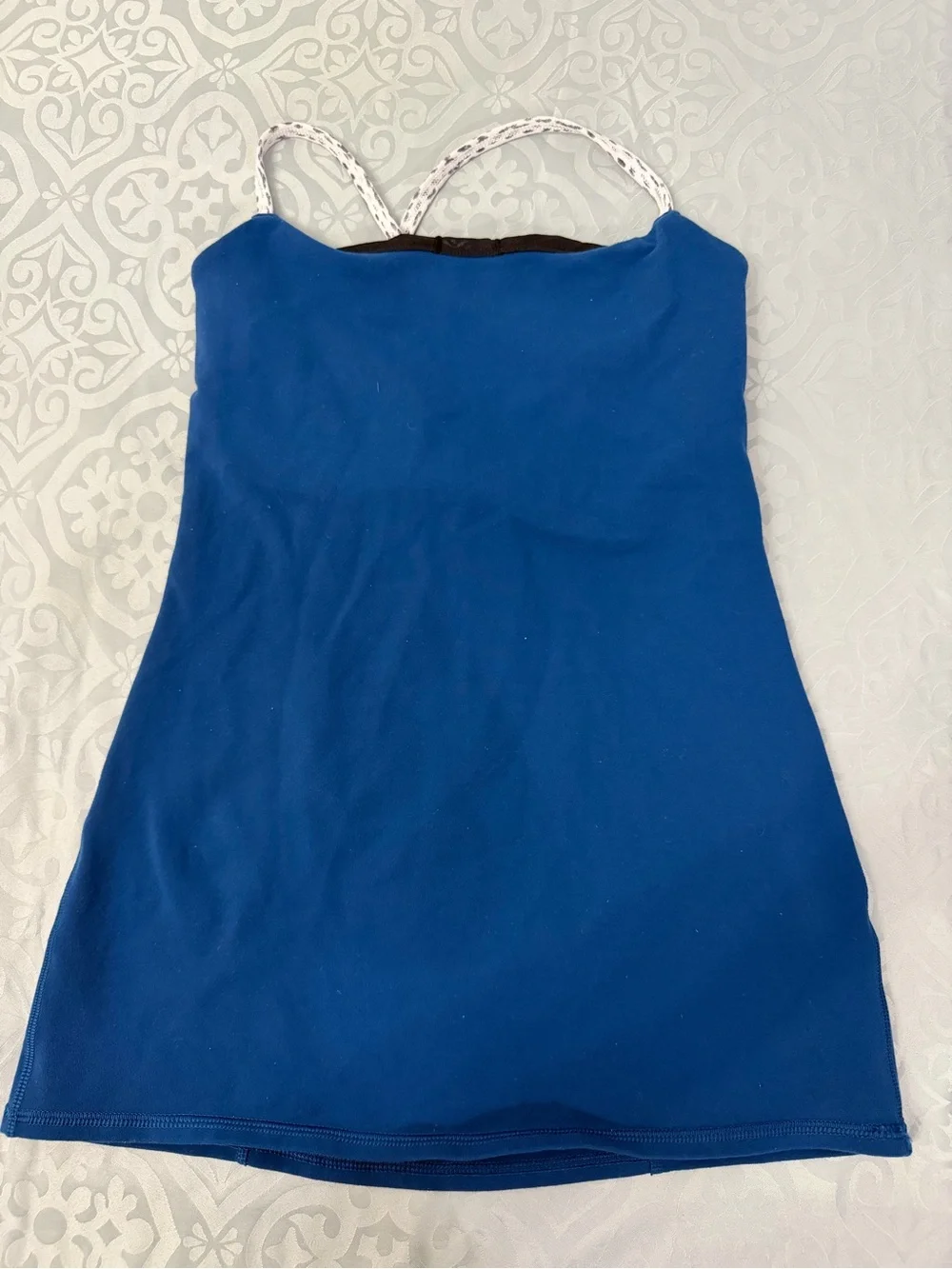 lululemon athletica Royal Blue Tank with White Braided Straps